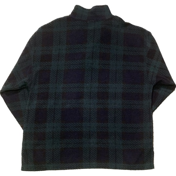 Sherpa Fleece Jacket | Fleece  Flannel Jacket | Green Tartan |  Men's L - Picture 2 of 3